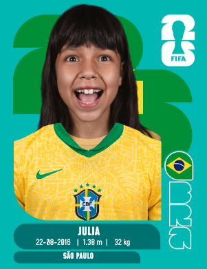 Figurinha personalizada — Julia, São Paulo, goleiro